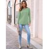 imageAUTOMET Womens Long Sleeve Crewneck Shirts Fall Winter Casual Work Tops Loose Fit Clothes Trendy Basic Outfits 2025Light Green