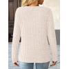 imageAUTOMET Womens Long Sleeve Shirt Fall Fashion 2025 V Neck Sweater Tunic Tops Dressy Casual Work Blouse Trendy Winter ClothingApricot