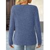 imageAUTOMET Womens Long Sleeve Shirt Fall Fashion 2025 V Neck Sweater Tunic Tops Dressy Casual Work Blouse Trendy Winter ClothingBlue