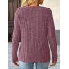 imageAUTOMET Womens Long Sleeve Shirt Fall Fashion 2025 V Neck Sweater Tunic Tops Dressy Casual Work Blouse Trendy Winter ClothingBurgundy