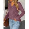 imageAUTOMET Womens Long Sleeve Shirt Fall Fashion 2025 V Neck Sweater Tunic Tops Dressy Casual Work Blouse Trendy Winter ClothingBurgundy