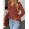 imageAUTOMET Womens Long Sleeve Shirt Fall Fashion 2025 V Neck Sweater Tunic Tops Dressy Casual Work Blouse Trendy Winter ClothingCaramel