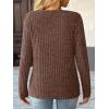 imageAUTOMET Womens Long Sleeve Shirt Fall Fashion 2025 V Neck Sweater Tunic Tops Dressy Casual Work Blouse Trendy Winter ClothingChocolate Brown