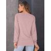 imageAUTOMET Womens Long Sleeve Shirts 2025 Fall Loose Fit Tops Solid Color Oversized Basic Tees Business Casual OutfitsPink