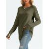 imageAUTOMET Womens Long Sleeve Shirts Crew Neck Casual Tshirts Fall Fashion Tops Loose Fit Lightweight Y2k Outfits ClothesArmygreen