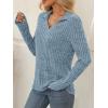 imageAUTOMET Womens Long Sleeve Shirts Fall Fashion Tops V Neck Tunic 2025 Dressy Casual Sweater Winter Clothes Trendy OutfitsBlue