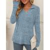 imageAUTOMET Womens Long Sleeve Shirts Fall Fashion Tops V Neck Tunic 2025 Dressy Casual Sweater Winter Clothes Trendy OutfitsBlue