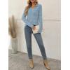 imageAUTOMET Womens Long Sleeve Shirts Fall Fashion Tops V Neck Tunic 2025 Dressy Casual Sweater Winter Clothes Trendy OutfitsBlue