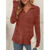 imageAUTOMET Womens Long Sleeve Shirts Fall Fashion Tops V Neck Tunic 2025 Dressy Casual Sweater Winter Clothes Trendy OutfitsMaple