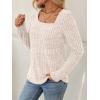 imageAUTOMET Womens Long Sleeve Shirts Fall Tops Fashion Outfits 2025 Asymmetric Square Neck Sweaters Dressy Casual Tunic ClothesApricot