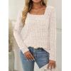 imageAUTOMET Womens Long Sleeve Shirts Fall Tops Fashion Outfits 2025 Asymmetric Square Neck Sweaters Dressy Casual Tunic ClothesApricot