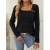 imageAUTOMET Womens Long Sleeve Shirts Fall Tops Fashion Outfits 2025 Asymmetric Square Neck Sweaters Dressy Casual Tunic ClothesBlack