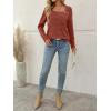 imageAUTOMET Womens Long Sleeve Shirts Fall Tops Fashion Outfits 2025 Asymmetric Square Neck Sweaters Dressy Casual Tunic ClothesCaramel