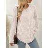 imageAUTOMET Womens Long Sleeve Shirts Fall Tops Tunic Fashion Outfits 2025 Dressy Casual Loose Fit Sweater Clothes Curved HemApricot