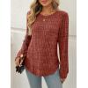 imageAUTOMET Womens Long Sleeve Shirts Fall Tops Tunic Fashion Outfits 2025 Dressy Casual Loose Fit Sweater Clothes Curved HemCaramel