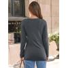 imageAUTOMET Womens Long Sleeve Shirts V Neck Casual Tops Loose Dressy Basic Fall Fashion Trendy Outfits Winter ClothesBlackgrey