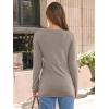imageAUTOMET Womens Long Sleeve Shirts V Neck Casual Tops Loose Dressy Basic Fall Fashion Trendy Outfits Winter ClothesCoffee Grey
