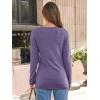 imageAUTOMET Womens Long Sleeve Shirts V Neck Casual Tops Loose Dressy Basic Fall Fashion Trendy Outfits Winter ClothesLavender