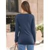 imageAUTOMET Womens Long Sleeve Shirts V Neck Casual Tops Loose Dressy Basic Fall Fashion Trendy Outfits Winter ClothesNavy