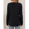 imageAUTOMET Womens V Neck Long Sleeve Shirts Casual Lightweight Tunic Sweaters Fall Fashion Tops Trendy Dressy Clothes 2025Black