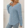 imageAUTOMET Womens V Neck Long Sleeve Shirts Casual Lightweight Tunic Sweaters Fall Fashion Tops Trendy Dressy Clothes 2025Blue
