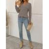 imageAUTOMET Womens V Neck Long Sleeve Shirts Casual Lightweight Tunic Sweaters Fall Fashion Tops Trendy Dressy Clothes 2025Coffee