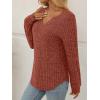 imageAUTOMET Womens V Neck Long Sleeve Shirts Casual Lightweight Tunic Sweaters Fall Fashion Tops Trendy Dressy Clothes 2025Maple