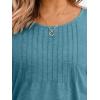 imageAUTOMET 34 Length Sleeve Womens Tops Casual Top Pleated Tunic Loose Fit Shirts Women Blouses Fall Outfits 2025Turquoise