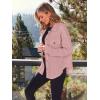 imageAUTOMET Fall Outfits for Women 2025 Fashion Clothes Winter Waffle Knit Clothing Oversized Button Down ShirtDeeppink