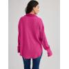 imageAUTOMET Fall Outfits for Women 2025 Fashion Clothes Winter Waffle Knit Clothing Oversized Button Down ShirtHotpink