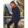 imageAUTOMET Fall Outfits for Women 2025 Fashion Clothes Winter Waffle Knit Clothing Oversized Button Down ShirtNavyblue