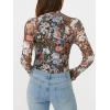 imageAUTOMET Lace Long Sleeve Floral Mesh Mockneck Going Out Tops for Women Fall Fashion Outfits 2025Floral Fierce