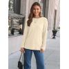 imageAUTOMET Long Sleeve Shirts for Women Basic Business Casual Tops Work Clothes 2025 Fall Fashion OutfitsCream