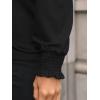 imageAUTOMET Long Sleeve Shirts for Women Business Casual Tops Dressy Blouses with Smocked CuffsBlack