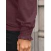 imageAUTOMET Long Sleeve Shirts for Women Business Casual Tops Dressy Blouses with Smocked CuffsWine Red