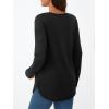 imageAUTOMET Long Sleeve Shirts for Women Casual Tops Loose Tunic Fashion 2025 Fall Crewneck Basic TeeBlack