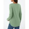 imageAUTOMET Long Sleeve Shirts for Women Casual Tops Loose Tunic Fashion 2025 Fall Crewneck Basic TeeGreen