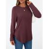 imageAUTOMET Long Sleeve Shirts for Women Casual Tops Loose Tunic Fashion 2025 Fall Crewneck Basic TeeWinered