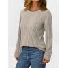 imageAUTOMET Long Sleeve Shirts for Women Casual Tunic Tops Loose Fit Lightweight Crew Neck Sweater Clothes 2025Ash