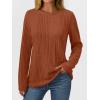 imageAUTOMET Long Sleeve Shirts for Women Casual Tunic Tops Loose Fit Lightweight Crew Neck Sweater Clothes 2025Maple