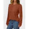 imageAUTOMET Long Sleeve Shirts for Women Casual Tunic Tops Loose Fit Lightweight Crew Neck Sweater Clothes 2025Maple