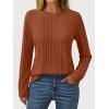 imageAUTOMET Long Sleeve Shirts for Women Casual Tunic Tops Loose Fit Lightweight Crew Neck Sweater Clothes 2025Maple