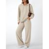 imageAUTOMET Womens 2 Piece Outfits Sweatsuits Lounge Matching Fall Sets Jogging Suit Oversized Hoodie Wide Leg Sweatpant ClothesApricot