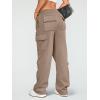 imageAUTOMET Womens Cargo Sweatpants Wide Leg Fleece Lined Y2k Pants Fall Winter Baggy Joggers with PocketsCoffeegrey