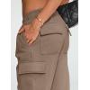 imageAUTOMET Womens Cargo Sweatpants Wide Leg Fleece Lined Y2k Pants Fall Winter Baggy Joggers with PocketsCoffeegrey