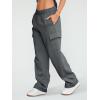 imageAUTOMET Womens Cargo Sweatpants Wide Leg Fleece Lined Y2k Pants Fall Winter Baggy Joggers with PocketsDarkgrey