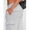 imageAUTOMET Womens Cargo Sweatpants Wide Leg Fleece Lined Y2k Pants Fall Winter Baggy Joggers with PocketsGrey