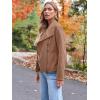 imageAUTOMET Womens Faux Leather Jackets Suede Fall Fashion 2025 Outfits Winter Clothes Open Front Cropped Coat OutwearCamel