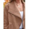 imageAUTOMET Womens Faux Leather Jackets Suede Fall Fashion 2025 Outfits Winter Clothes Open Front Cropped Coat OutwearCamel