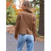 imageAUTOMET Womens Faux Leather Jackets Suede Fall Fashion 2025 Outfits Winter Clothes Open Front Cropped Coat OutwearGreen